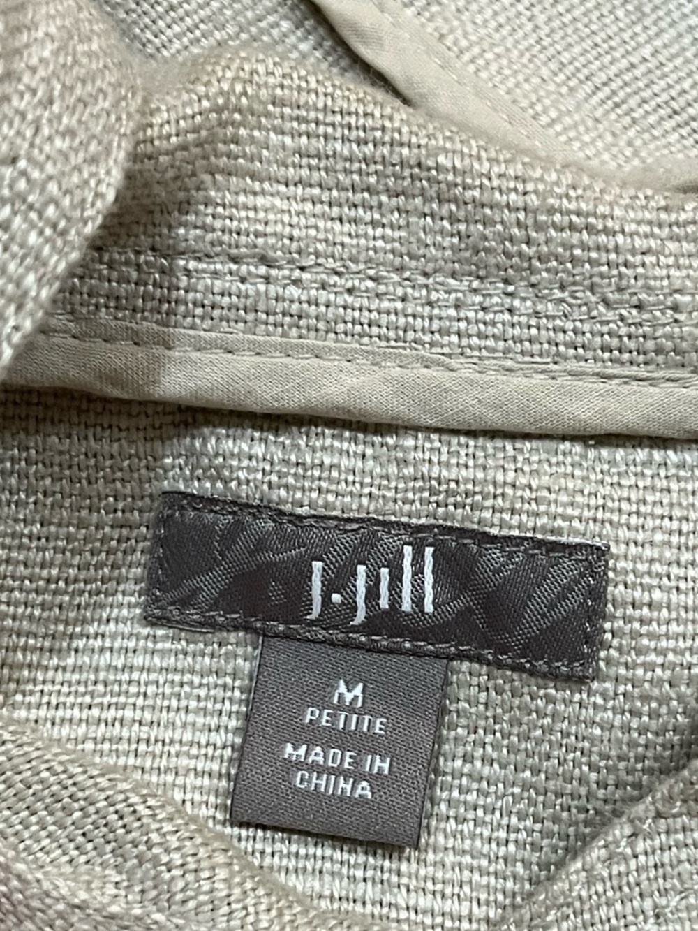 J. Jill 100% Hemp Hooded Jacket | Petite M | Lagenlook A-Line Coat - Picture 5 of 11